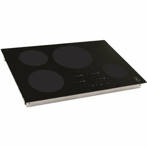 ZLINE Kitchen and Bath 30 in. 4 Burner Element Top Control Induction Cooktop with Touch Controls in Black Glass