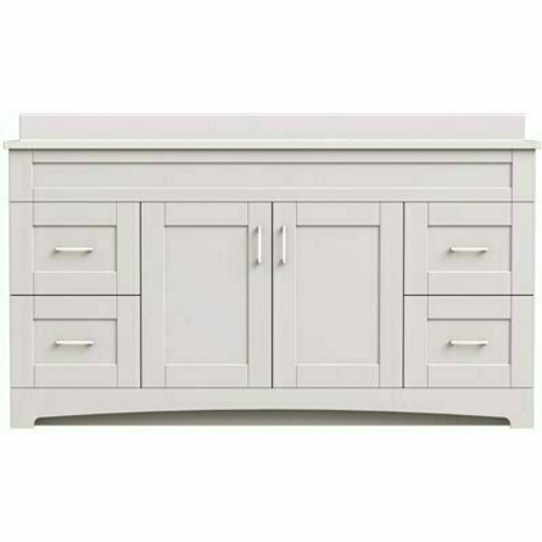 MagickWoods Brixton 60 in. W x 21 in. D Bath Vanity Cabinet in Vanilla White