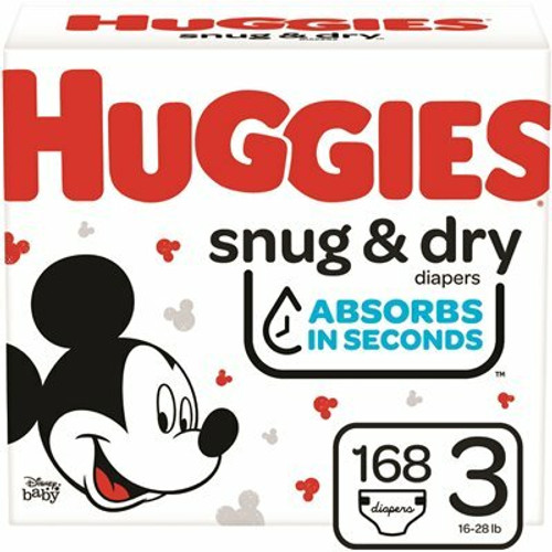 Huggies Snug & Dry Diapers, Size 3,168 Ct
