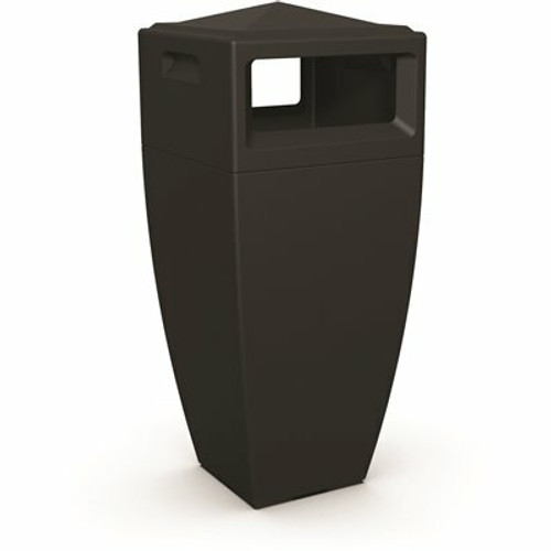 Mayne 24 Gal. Kobi Waste Bin Black Commercial Outdoor Trash Can Mayne 24 Gal. Kobi Waste Bin Black Commercial Outdoor Trash Can