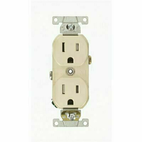 Leviton 15 Amp 125 V Commercial Grade Tamper Resistant Duplex Outlet/Receptacle, Light Almond (1-Pack) TCR15-T Leviton 15 Amp 125 V Commercial Grade Tamper Resistant Duplex Outlet/Receptacle, Light Almond (1-Pack) TCR15-T