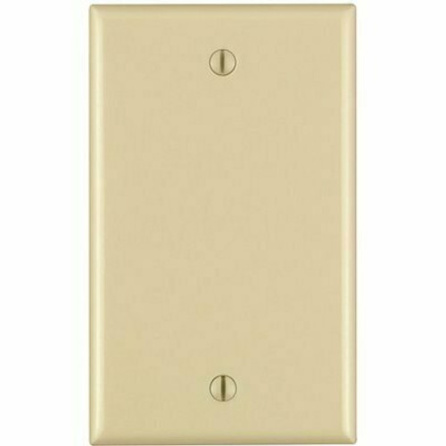 Leviton 1-Gang Ivory Blank Plate Nylon Standard Wall Plate (1-Pack) 80714-I