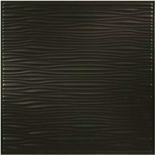 GENESIS 2 ft. x 2 ft. Drifts Lay In Vinyl Black Ceiling Tile (Case of 12)