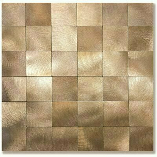 DIP Design Is Personal DIP Copper Wire 12 in. x 12 in. Self-Adhesive PVC Aluminum Tile Backsplash (10-Pack)