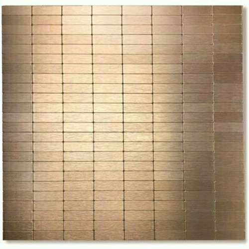 DIP Design Is Personal DIP Copper Bronze 12 in. x 12 in. Self-Adhesive PVC Aluminum Tile Backsplash (10-Pack)