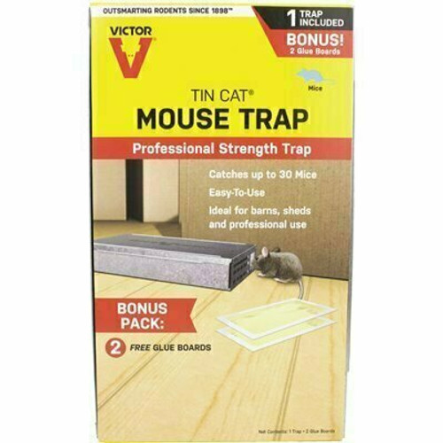 Victor Tin Cat Mouse Trap with 2 Glue Boards Victor Tin Cat Mouse Trap with 2 Glue Boards