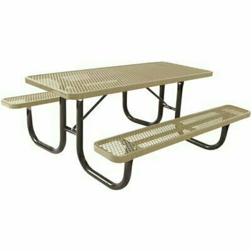 Everest 8 ft. Beige Heavy-Duty Picnic Table Everest 8 ft. Beige Heavy-Duty Picnic Table