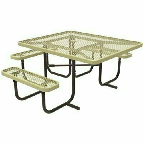Everest 46 in. Beige ADA Square Picnic Table