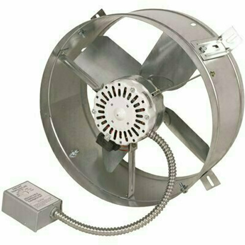 Maxx Air 1300 CFM Mill Electric Gable Mount Power Attic Fan with Adjustable Thermostat, for Attics up to 1,850 Sq. Ft.