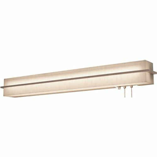 AFX Apex 3 ft. 64-Watt Equivalent Integrated LED Weathered Grey/Linen White Overbed Fixture