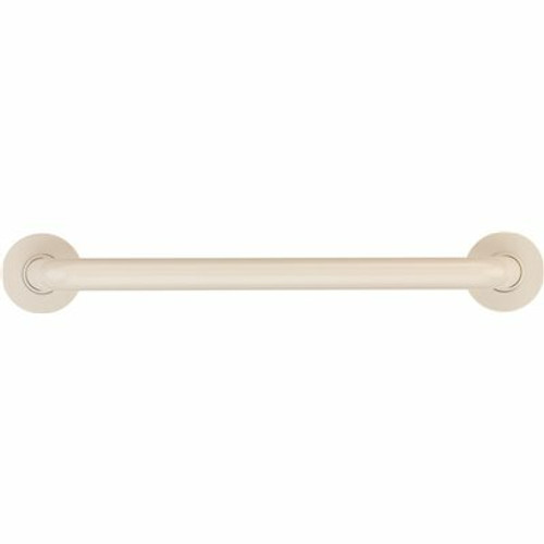 12 in. White Contractor Series Antimicrobial Vinyl Coated Grab Bar