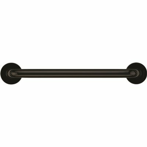24 in. Black Contractor Series Antimicrobial Vinyl Coated Grab Bar
