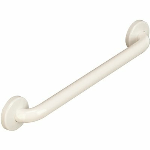 12 in. Antimicrobial Vinyl Coated Grab Bar in White