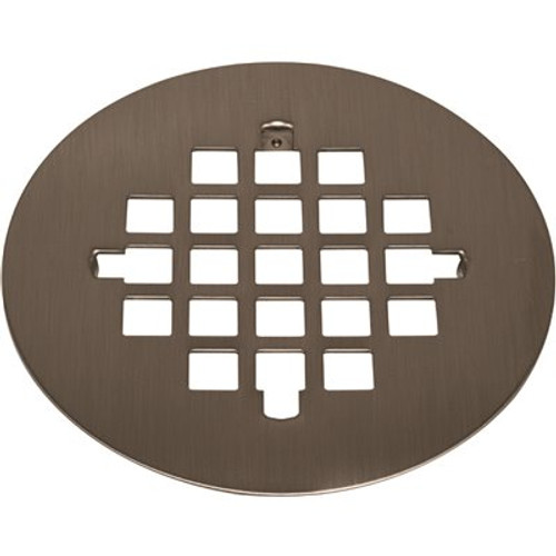 Oatey 4-1/4 in. Round Universal Snap-In Shower Strainer in Brushed Nickel Oatey 4-1/4 in. Round Universal Snap-In Shower Strainer in Brushed Nickel
