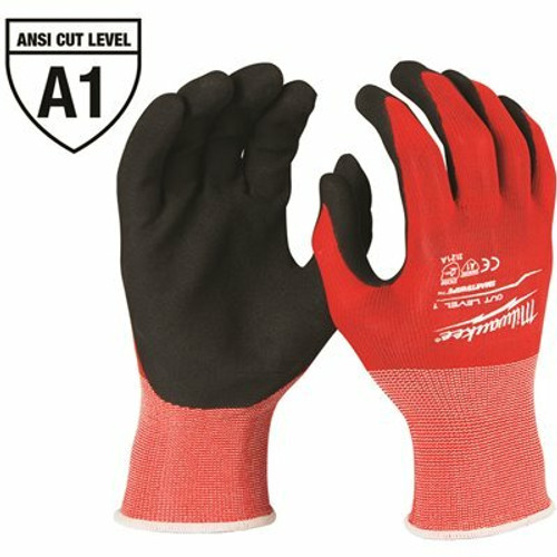 Milwaukee XX-Large Red Nitrile Level 1 Cut Resistant Dipped Work Gloves