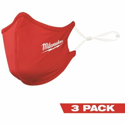 Milwaukee Red 2-Layer Reusable Face Mask (3-Pack) Milwaukee Red 2-Layer Reusable Face Mask (3-Pack)