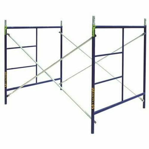 Saferstack Scaffold Section, 1-Story Scaffolding Frame Set with Galvanized Cross Braces, 5 ft. W x 7 ft. D x 5 ft. H Saferstack Scaffold Section, 1-Story Scaffolding Frame Set with Galvanized Cross Braces, 5 ft. W x 7 ft. D x 5 ft. H
