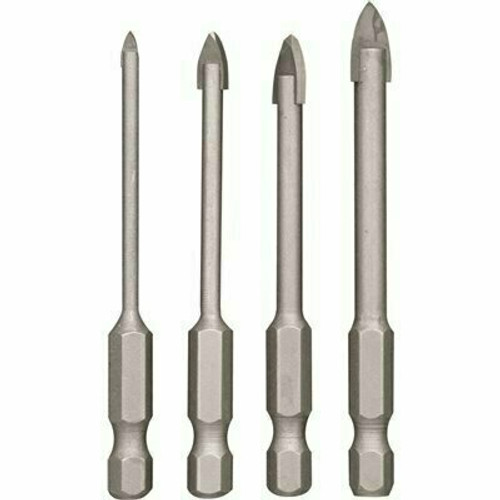 RYOBI SpeedLoad+ Carbide Hex Shank Glass/Tile Drill Bit Set ( 4-Piece) RYOBI SpeedLoad+ Carbide Hex Shank Glass/Tile Drill Bit Set ( 4-Piece)
