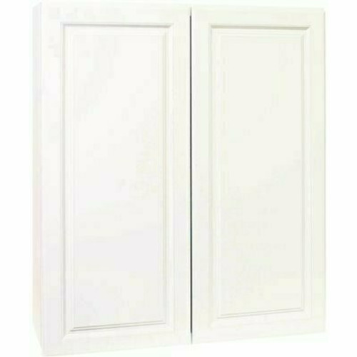 Hampton Bay Hampton 36 in. W x 12 in. D x 42 in. H Assembled Wall Kitchen Cabinet in Satin White