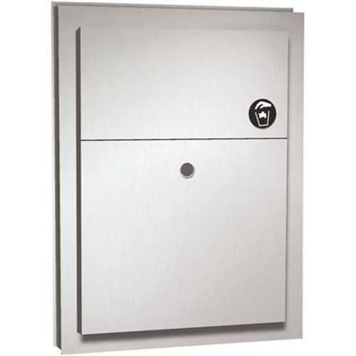 ASI American Specialties Commercial Partition Mounted Dual Access Sanitary Napkin Disposal in Stainless Steel ASI American Specialties Commercial Partition Mounted Dual Access Sanitary Napkin Disposal in Stainless Steel