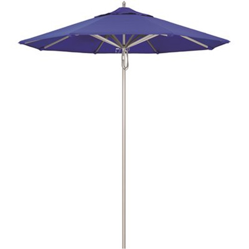 California Umbrella 7.5 ft. Silver Aluminum Commercial Market Patio Umbrella with Pulley Lift in Pacific Blue Sunbrella California Umbrella 7.5 ft. Silver Aluminum Commercial Market Patio Umbrella with Pulley Lift in Pacific Blue Sunbrella