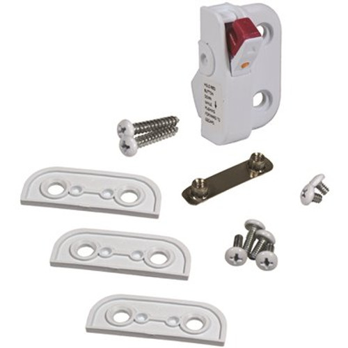 Blue White Right Hand Dual Action Single/Double Hung Or Sliding Plastic (WOCD) Window Opening Control Device (Pack Of 2) Blue White Right Hand Dual Action Single/Double Hung Or Sliding Plastic (WOCD) Window Opening Control Device (Pack Of 2)