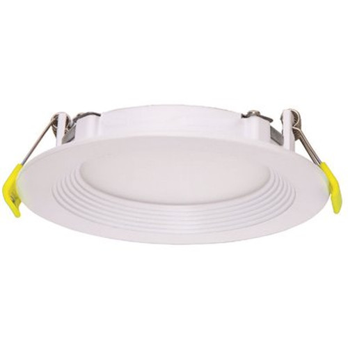 4 in. Selectable CCT Ultra-Slim Direct Fit Canless Integrated LED Recessed Light Trim for Shallow Ceiling Round Wet Loc