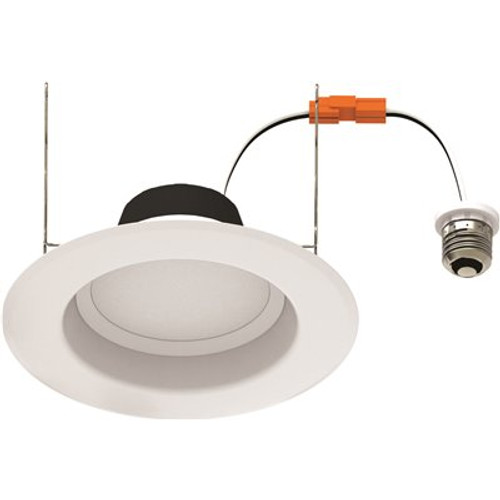 6 in. 14-Watt Selectable CCT Integrated LED Recessed Light Deep Smooth Downlight Trim Wet Loc CEC Compliant Dim