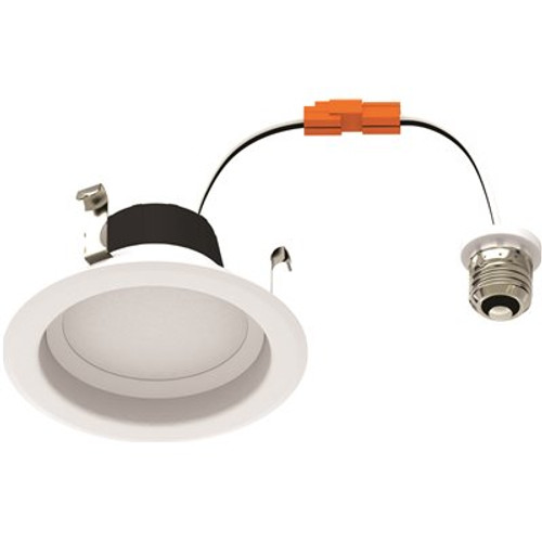 4 in. 8-Watt Selectable CCT Integrated LED Recessed Light Deep Smooth Downlight Trim Wet Loc CEC Compliant Dim