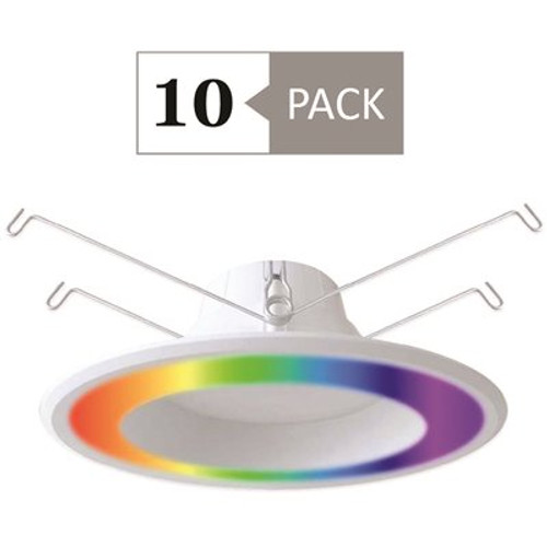 Simply Conserve 5/6 in. Smart Wi-Fi Plus BLE 12-Watt LED Recessed Downlight Retrofit (10-Pack) Simply Conserve 5/6 in. Smart Wi-Fi Plus BLE 12-Watt LED Recessed Downlight Retrofit (10-Pack)