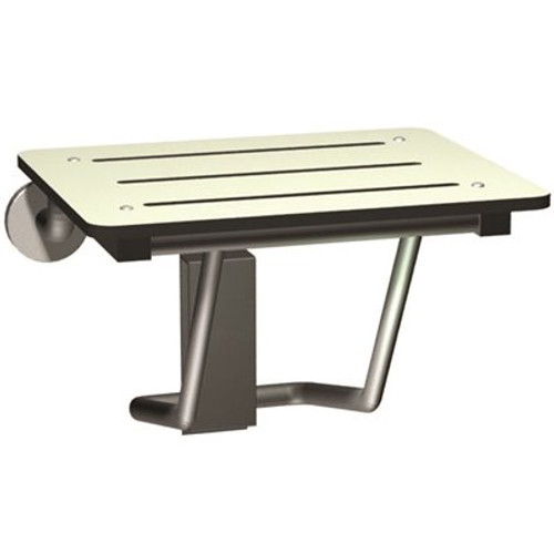 ASI Folding 18 in. W Shower Seat Rectangular Solid Phenolic Seat - Compact in White