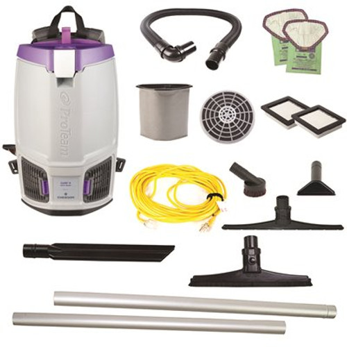 ProTeam GoFit 6,6 qt. with 15" Carpet & Hard Surface Sidewinder Tool Kit 120 Volt Commercial Backpack ProTeam GoFit 6,6 qt. with 15" Carpet & Hard Surface Sidewinder Tool Kit 120 Volt Commercial Backpack
