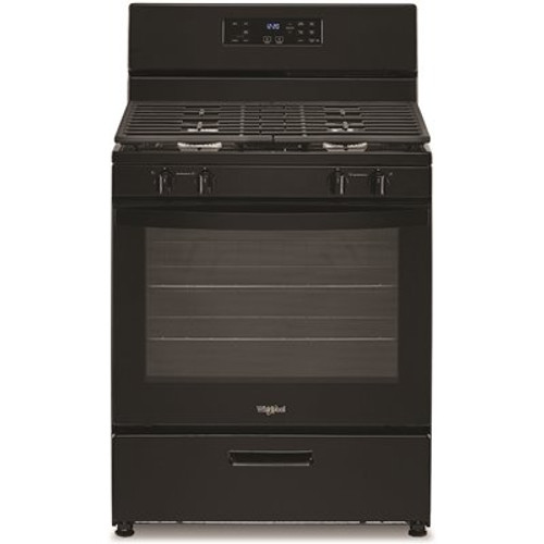 Whirlpool 30-in 4 Burners 5.1-cu ft Freestanding Gas Range in. Black