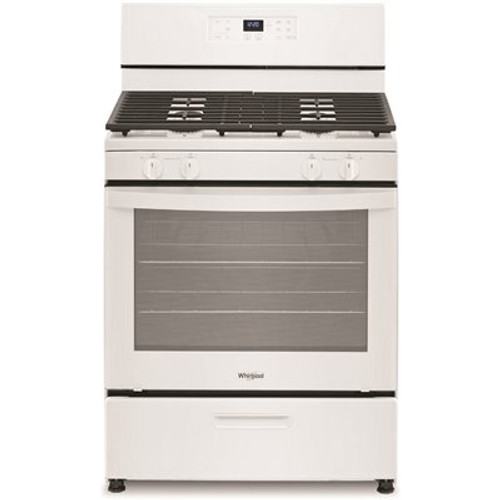 Whirlpool 30-in 4 Burners 5.1-cu ft Freestanding Gas Range in. White