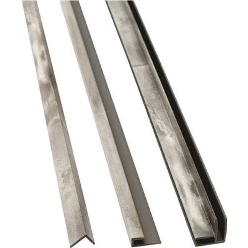 PALISADE Louvre Granite 94 in. Vinyl Backsplash Accessory Trim Kit