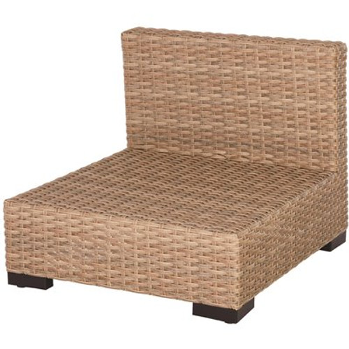 Hampton Bay Commercial Natural Wicker Armless Middle Outdoor Sectional Chair