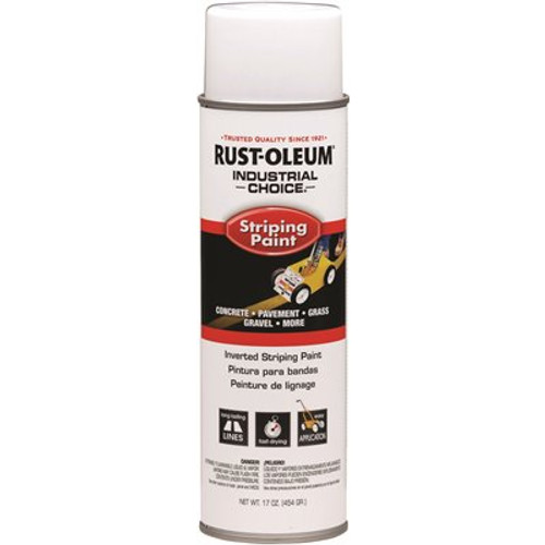 Rust-Oleum Industrial Choice 18 oz. Flat White Inverted Striping Spray Paint