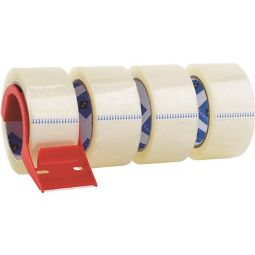 Sparco 2 in. x 55 yds. Heavy Duty Packaging Tape with Dispenser 3 mil, Clear (4 per Pack) Sparco 2 in. x 55 yds. Heavy Duty Packaging Tape with Dispenser 3 mil, Clear (4 per Pack)