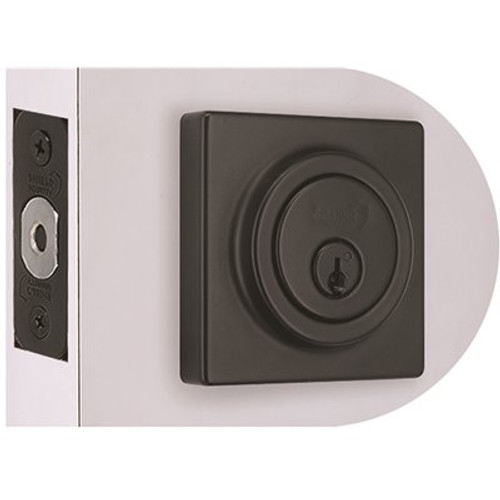 Contemporary Single Cylinder Deadbolt 2.375 and 2.75in. Backset Grade 3 Matte Black Contemporary Single Cylinder Deadbolt 2.375 and 2.75in. Backset Grade 3 Matte Black
