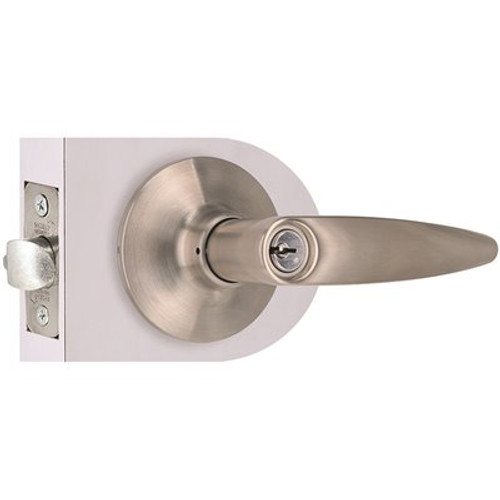Straight Entry Door Lever 2-3/8" and 2-3/4" Backset Grade 3 Satin Stainless Steel Straight Entry Door Lever 2-3/8" and 2-3/4" Backset Grade 3 Satin Stainless Steel