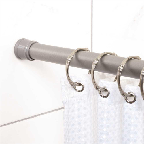 Zenna Home 86" Brushed Nickel Adjustable Tension Shower And Utility Rod Zenna Home 86" Brushed Nickel Adjustable Tension Shower And Utility Rod