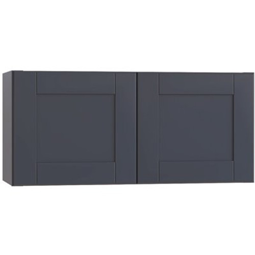 Mill'S Pride Richmond Shaker Rta Wall Cabinet Double, Valencia Blue, 36"x12"x12"