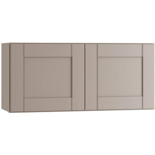 Mill'S Pride Richmond Shaker Rta Wall Cabinet Double, Vesuvius Gray, 36"x18"x12"