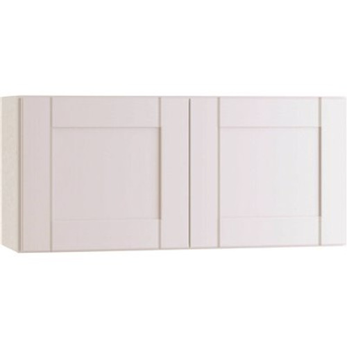 Mill'S Pride Richmond Shaker Rta Wall Cabinet, Double, Verona White, 36"x18"x12"