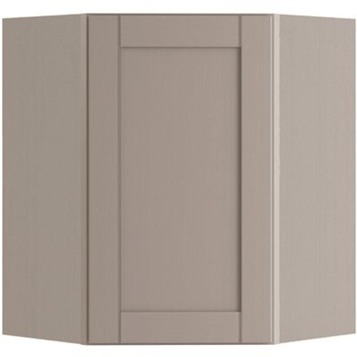 Mill'S Pride Richmond Shaker Corner Kitchen Cabinet, Vesuvius Gray, 24"x30"x12"