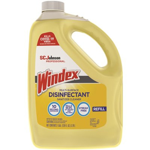 Windex Multi-Surface Disinfectant Sanitizer Cleaner Refill, 128oz Case Of 4 Windex Multi-Surface Disinfectant Sanitizer Cleaner Refill, 128oz Case Of 4