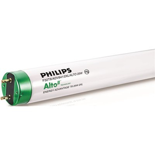 PHILIPS Fluorescent Tube 28 Watt 48 Inches Linear T8 4100 Kelvin 82 CRI 2595 Lumens Package of  30