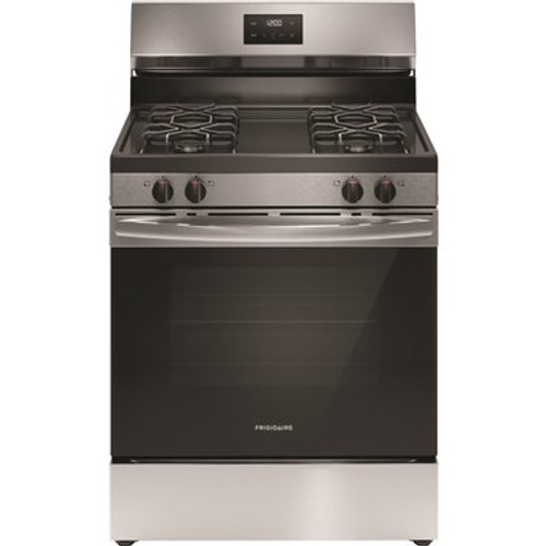 FRIGIDAIRE 30-in 4 Burners 5.1-cu ft Freestanding Gas Range (Stainless Steel)