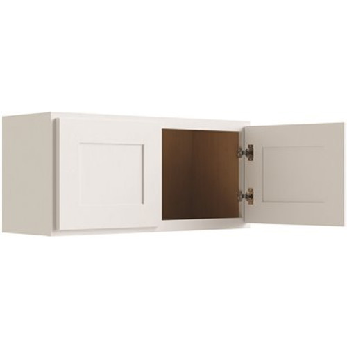 CNC Cabinetry Cabinetry 30" W X 15" H Wall Cabinet, Luxor White