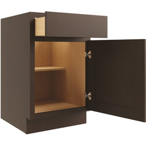 CNC Cabinetry Cabinetry 15" W 1 Door Base Cabinet L, Luxor Espresso CNC Cabinetry Cabinetry 15" W 1 Door Base Cabinet L, Luxor Espresso